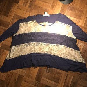 Urban outfitters lace and knit top